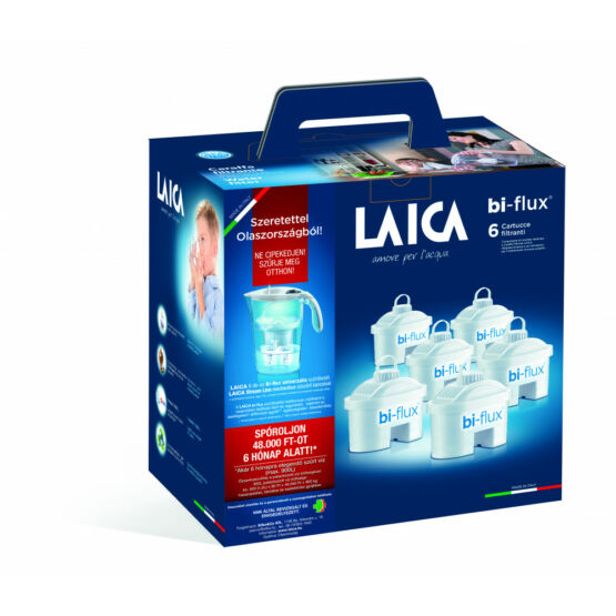 Laica vízszűrő ajándék csomag 6 db Bi-Flux szűrőbetéttel