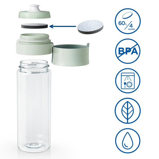 Brita Fill&Go Vital vízszűrő kulacs zöld színben (600 ml)
